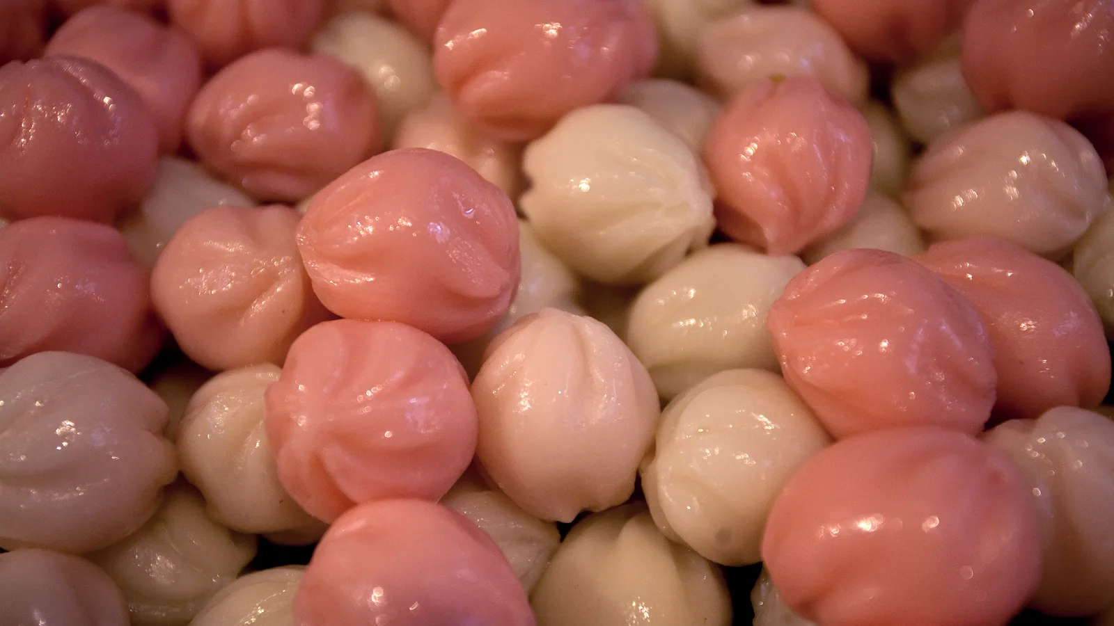 Songpyeon, half-moon-shaped Korean rice cakes traditionally made for the Chuseok holiday.