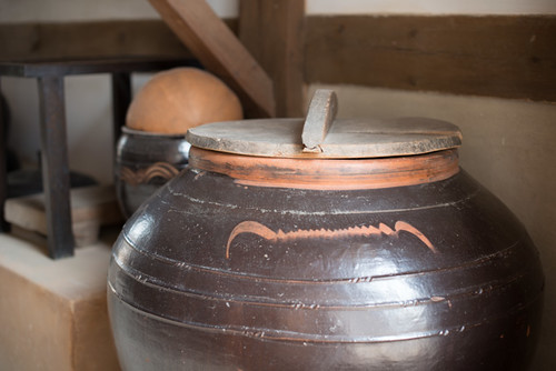 Korean Food - Traditional Kimchi Jars for Fermentation (Creative Commons)