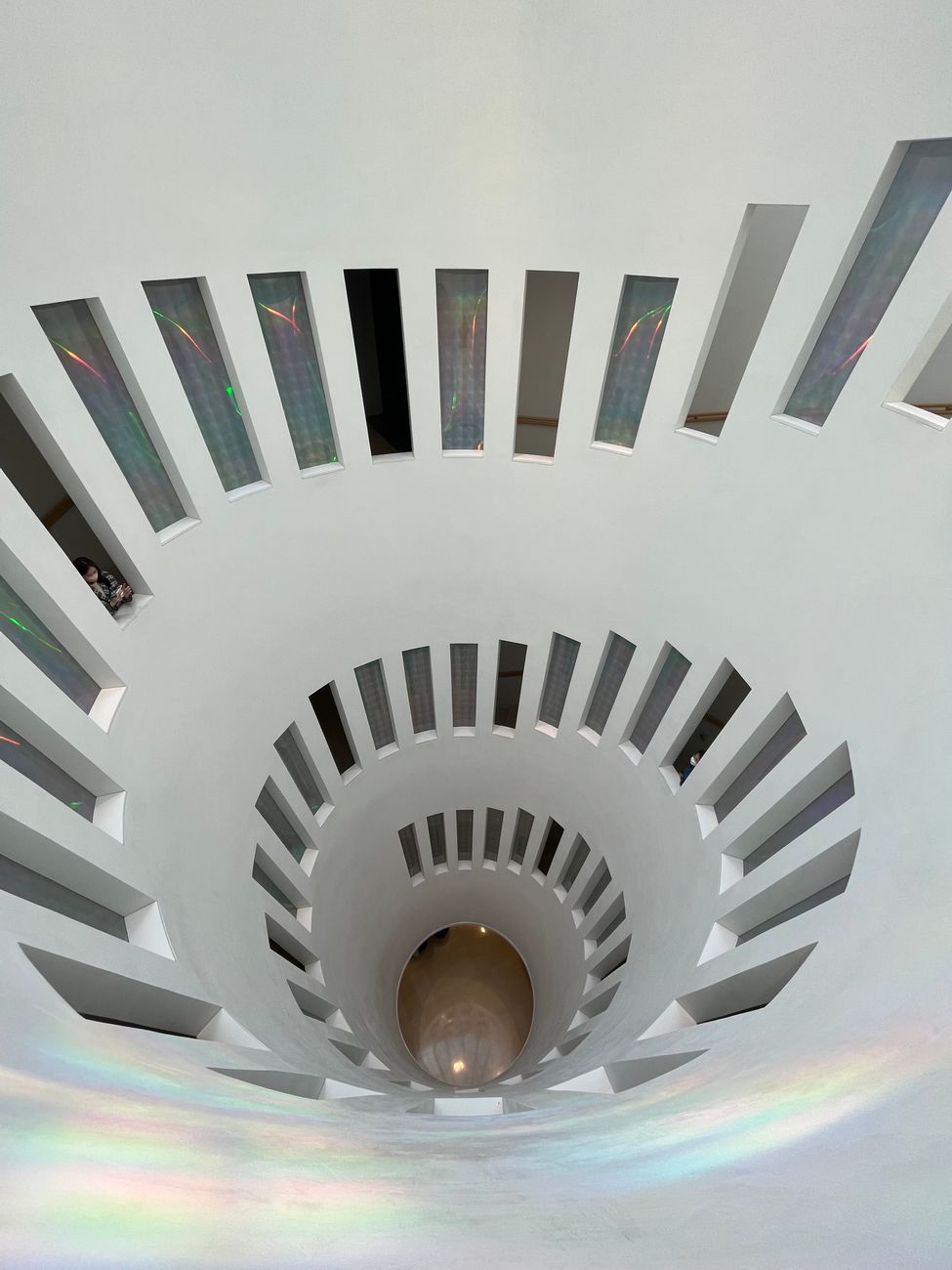 A striking round stairwell design inside the Leeum Museum of Art in Seoul.