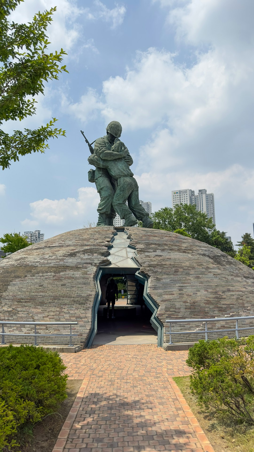 The Statue of Brothers is an 18-meter wide and 11-meter high symbol of the Korean War.