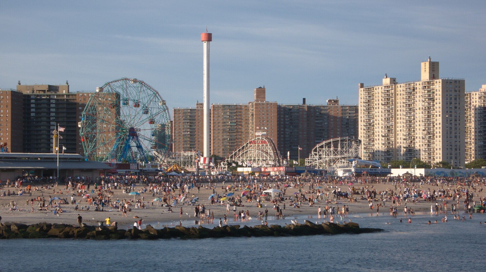Coney Island beach, New York.